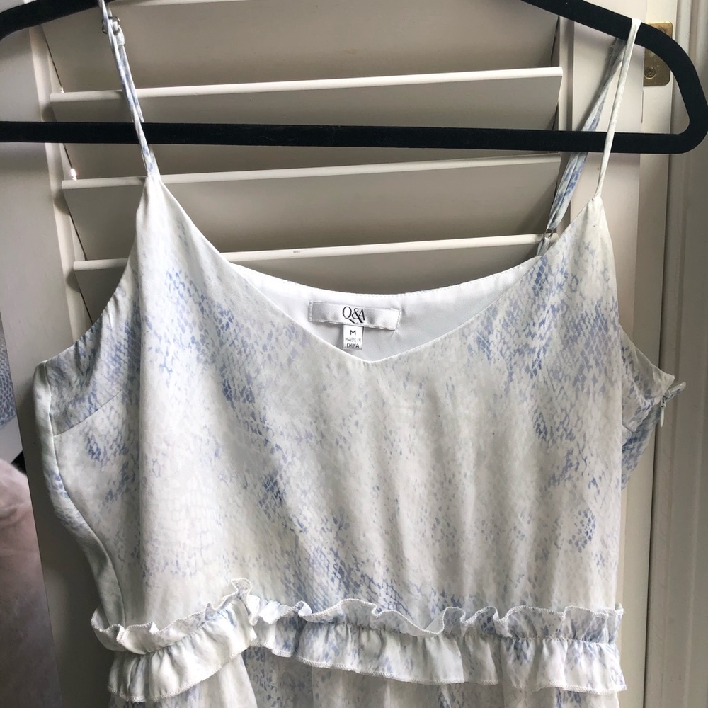 white and blue snakeskin mini dress - Picture 6 of 7